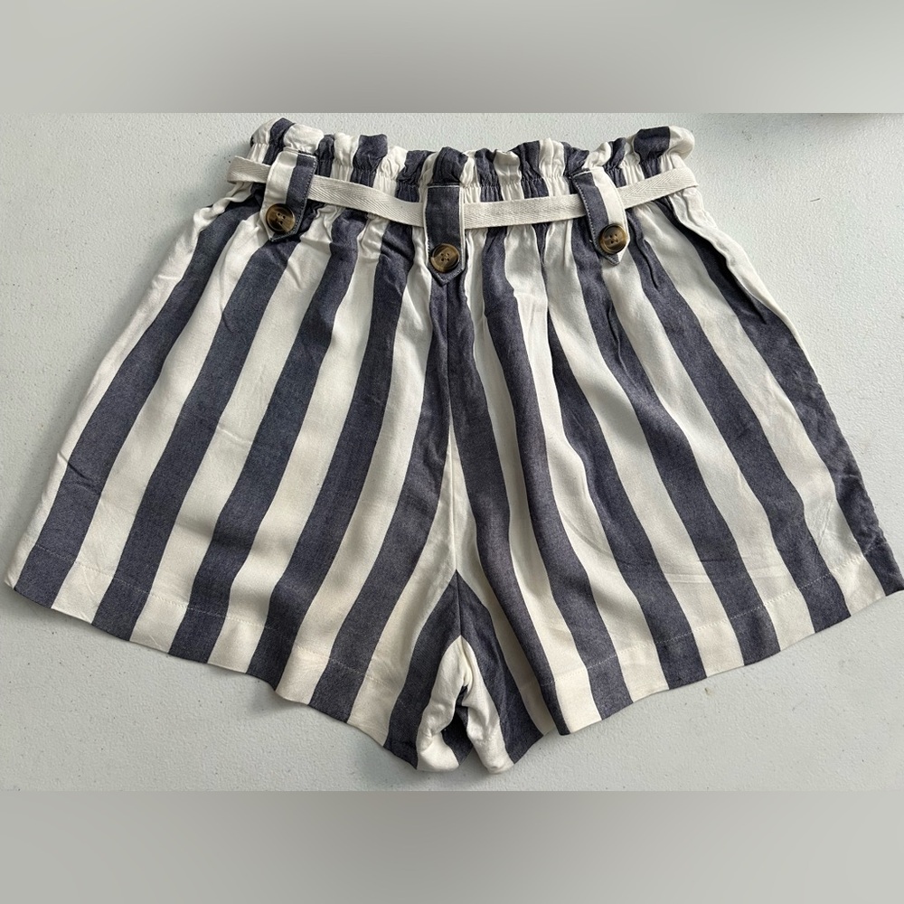 American Eagle Blue/White Vertical Striped Shorts, Size S - Picture 9 of 11